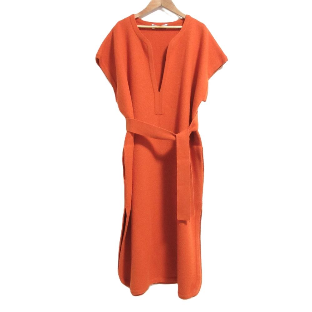 美品 CristaSeya クリスタセヤ ベルテッド ウール カフタンワンピース  