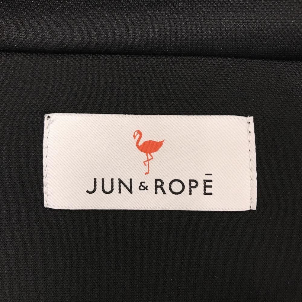 美品】ジュンアンドロペ ジップパーカー 黒×ライトピンク サムホール