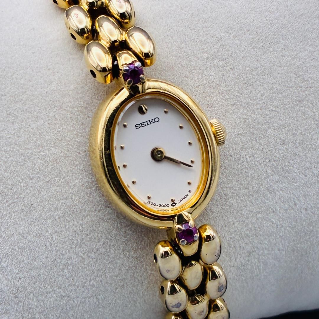 稼働品 SEIKO セイコー ブレスレット腕時計 レディース ゴールド