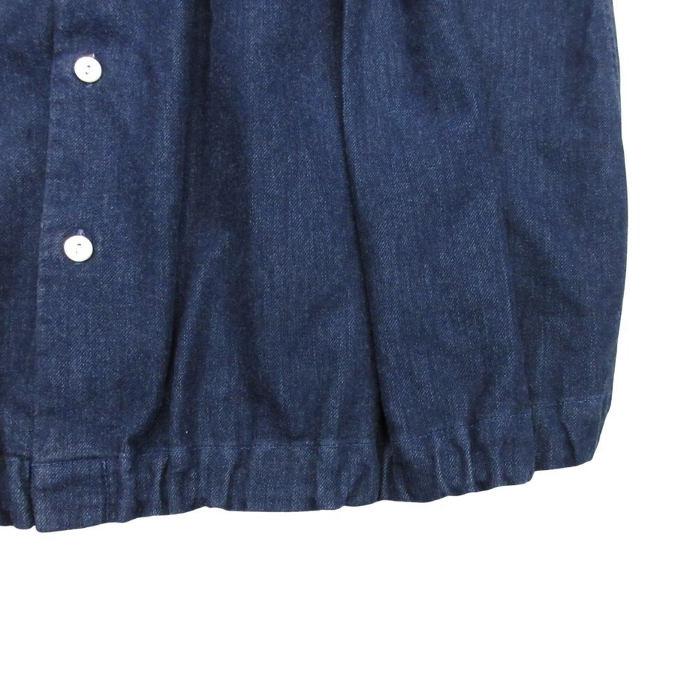 美品 MORIKAGE SHIRT KYOTO モリカゲシャツ 丸襟 長袖 ひざ丈 デニム  