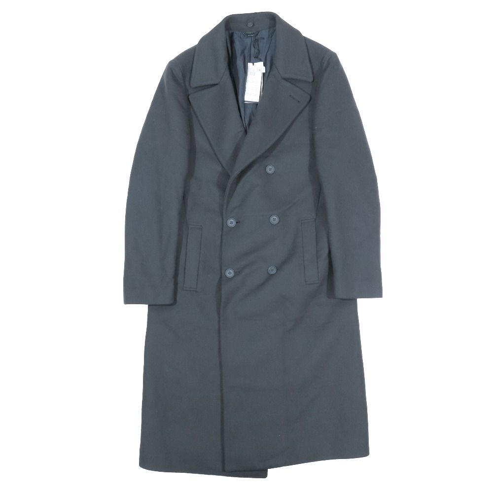 FENDI ブラックロングコート ダブルブレスト 未使用 FENDI フェンディ ダブルブレスト マルチストライプ ダブル