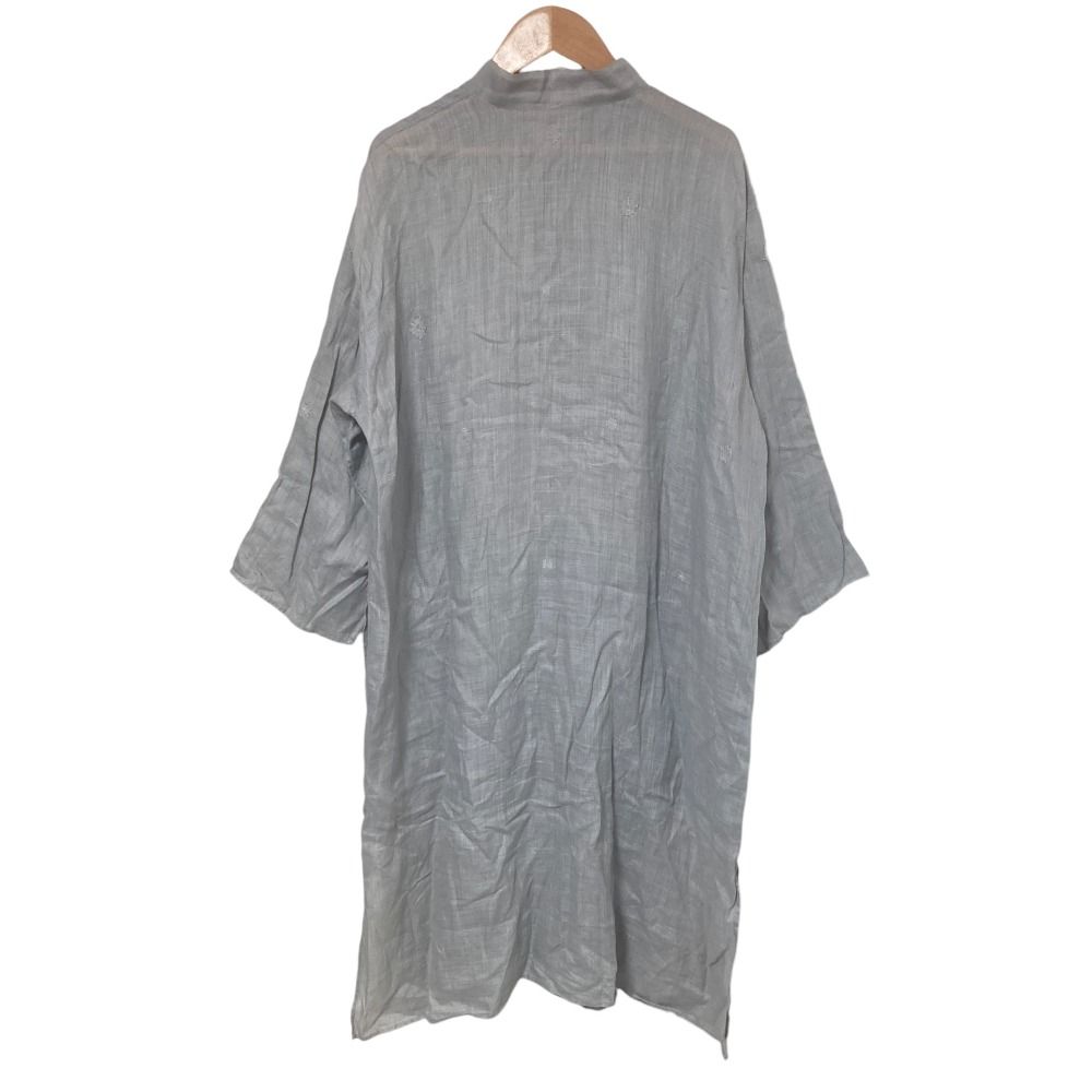 良品 JURGEN LEHL ヨーガンレール ヘンプ 刺繡 長袖 ロング シャツ