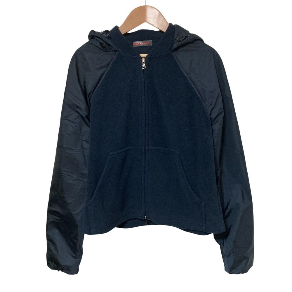 美品 PRADA SPORT プラダスポーツ フリース ナイロンコンビ ジップ