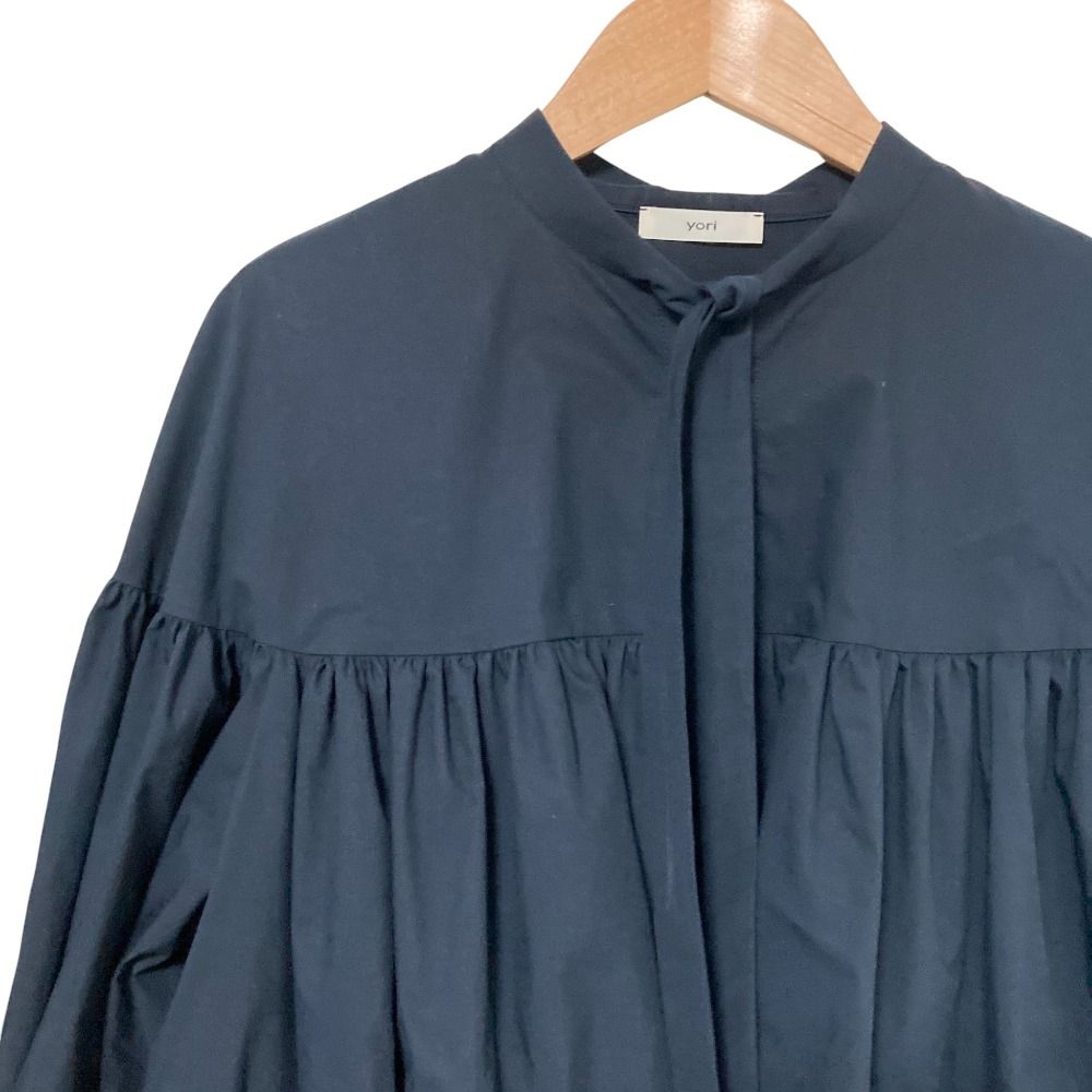 美品 24SS yori ヨリ リボンバルーンブラウス YR21-24085SP サイズF