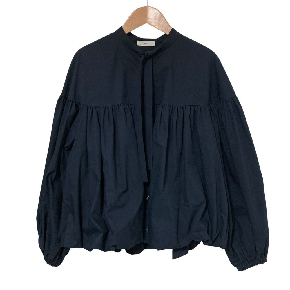 美品 24SS yori ヨリ リボンバルーンブラウス YR21-24085SP サイズF