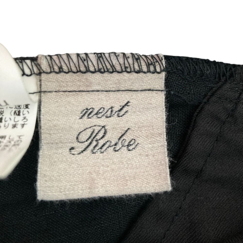 美品 nest Robe ネストローブ リネン サルエルパンツ Fサイズ ブラック