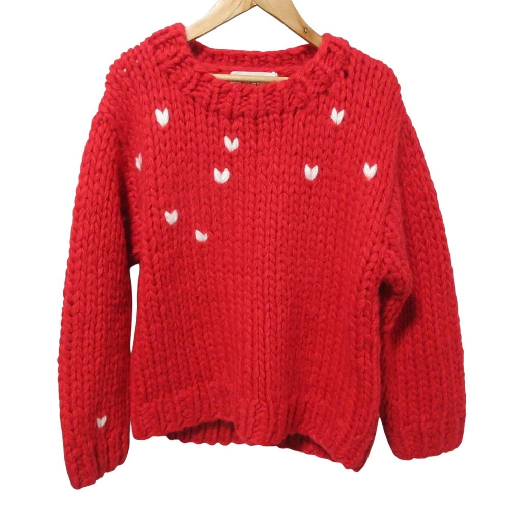未使用 THE TOE ザトゥー NOTTING HILL HEART KNIT ハート柄