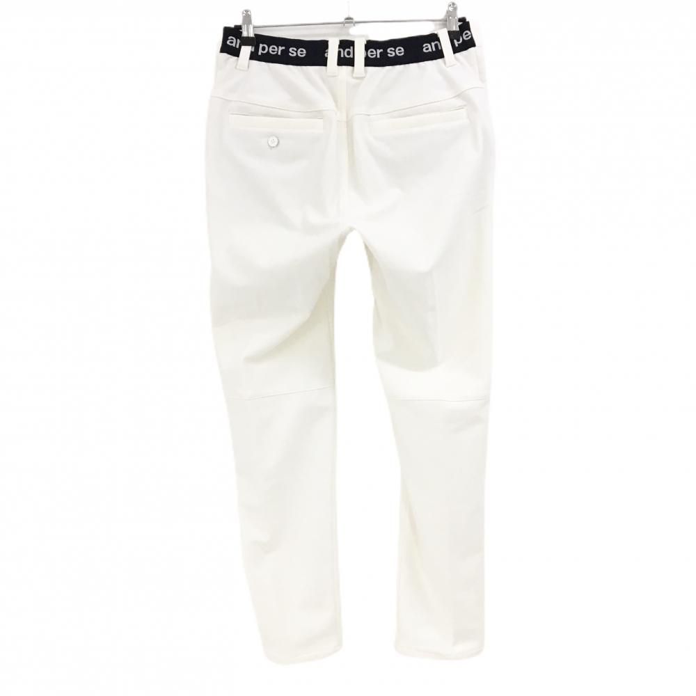 and per se アンパスィ　薄手　ゴルフパンツ　長ズボン　メンズ　M 白 and per se（アンパスィ） ゴルフウェア ロングパンツ 秋 冬 ショット