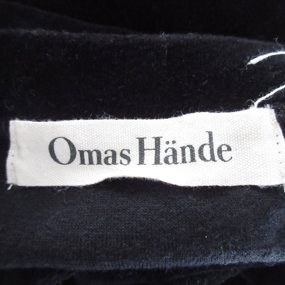 美品 Omas Hande オーマスヘンデ ベロアワイドトップス ブラック 美品 Omas Hande オーマスヘンデ ベロアワイドトップス ブラック