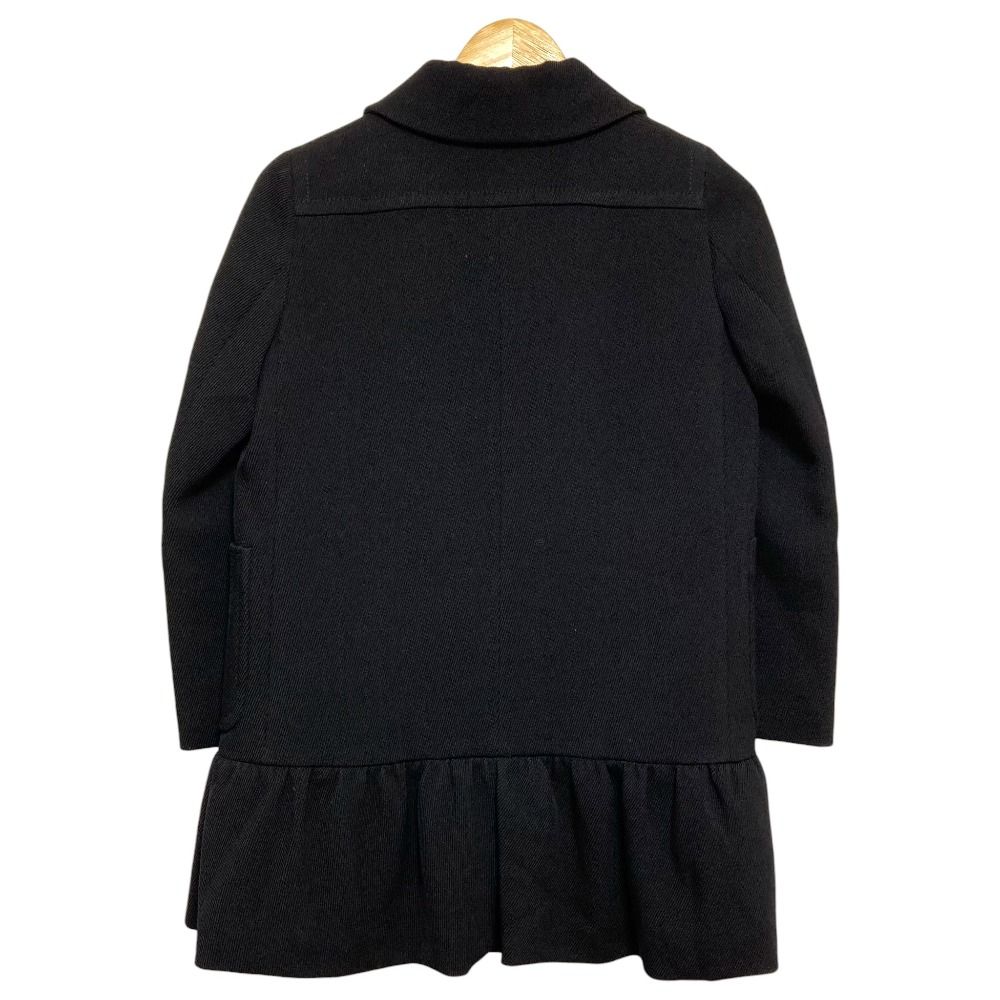 美品 miu miu ミュウミュウ ラウンドカラー ウール カルゼ ペプラム