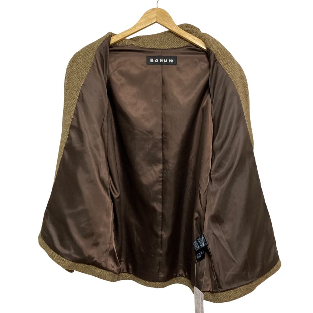 未使用 25AW BONUM ボナム TWEED ZIP コート サイズF ベージュ  