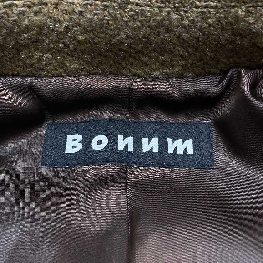 未使用 25AW BONUM ボナム TWEED ZIP コート サイズF ベージュ  