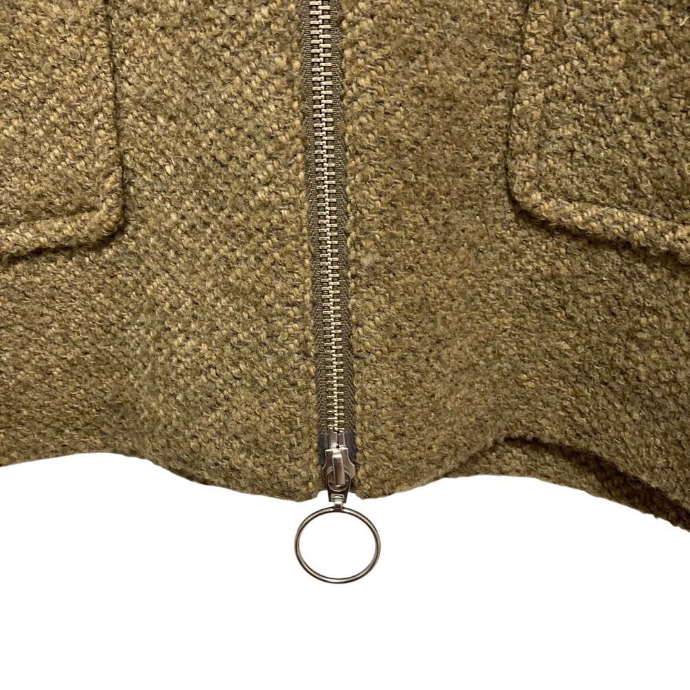 未使用 25AW BONUM ボナム TWEED ZIP コート サイズF ベージュ  