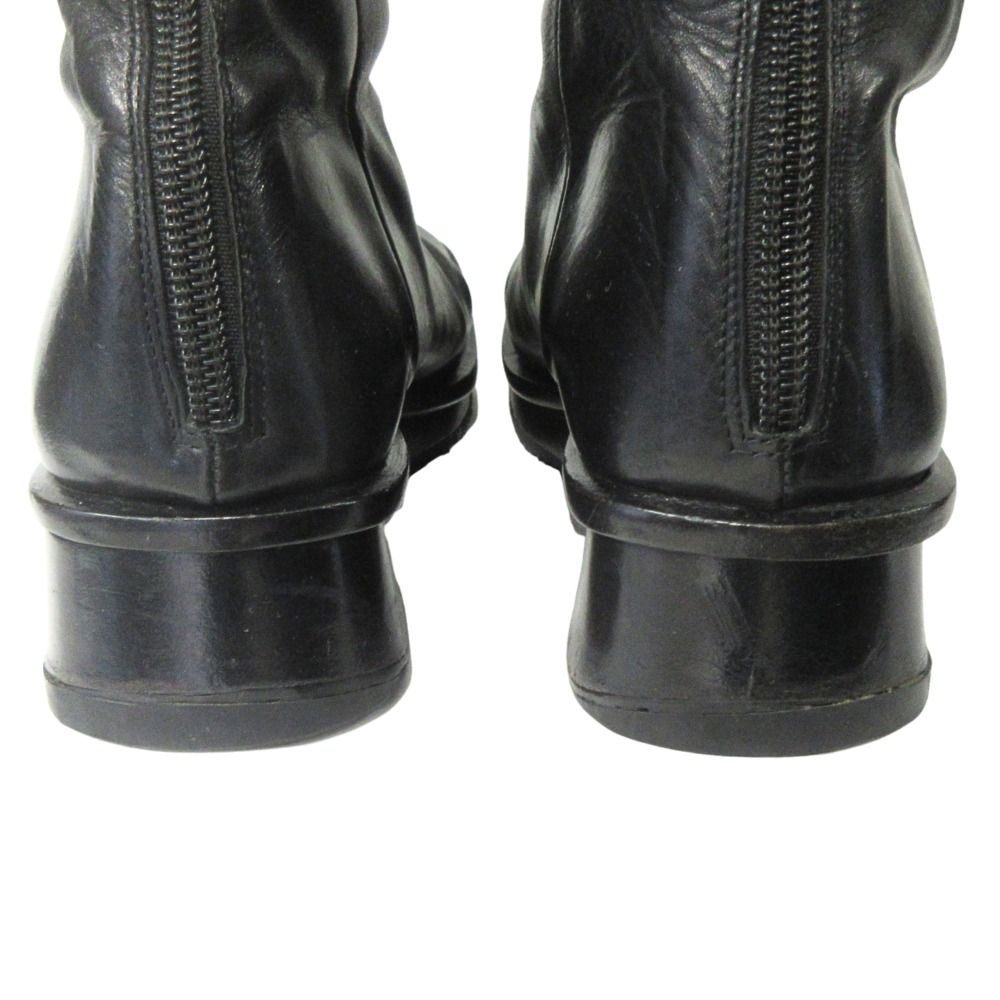良品 BALLY バリー レザー ロング ブーツ シューズ 靴 バックジップ