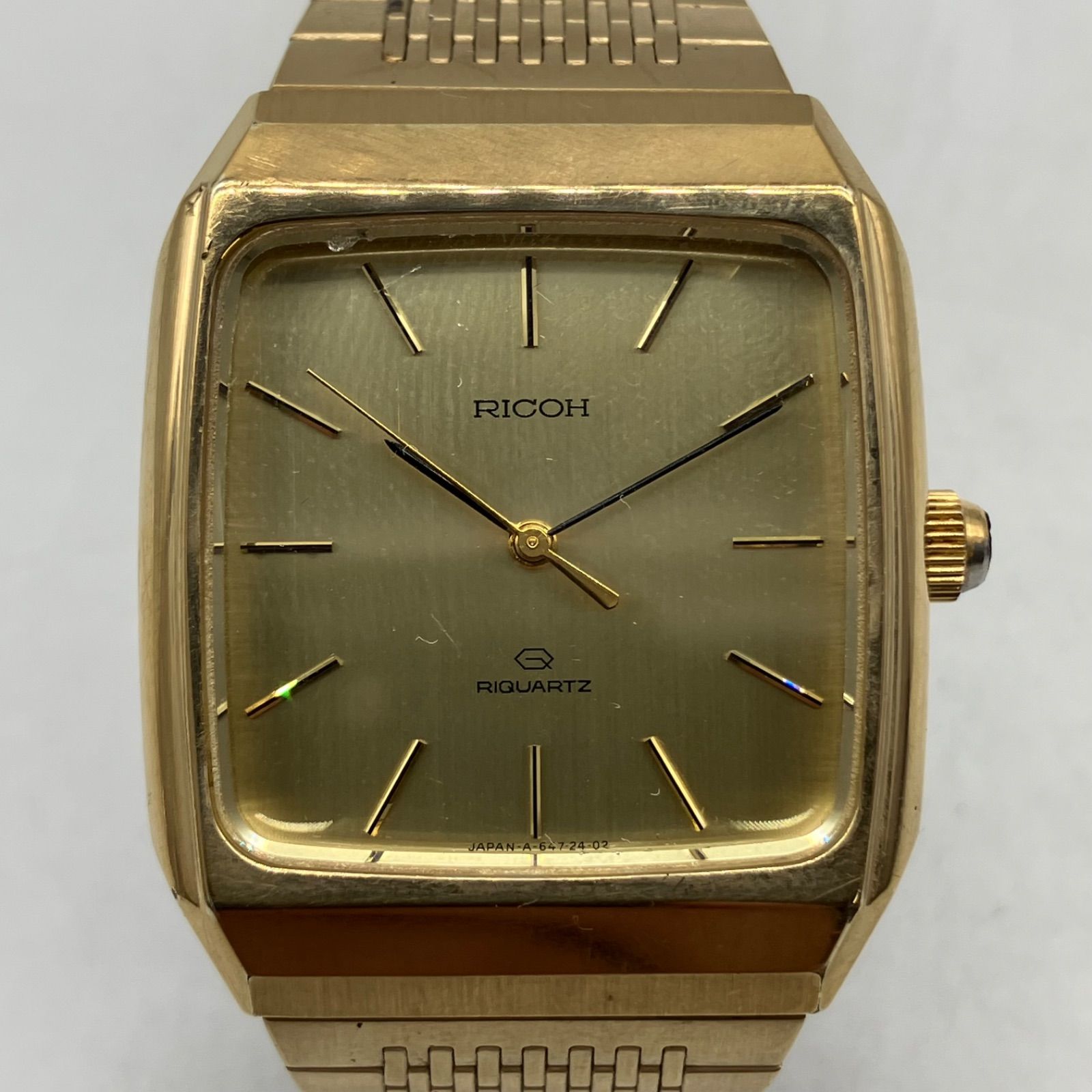 FA216【お買い得】RICOH 腕時計 RIQUARTZ ゴールド系 - メルカリ