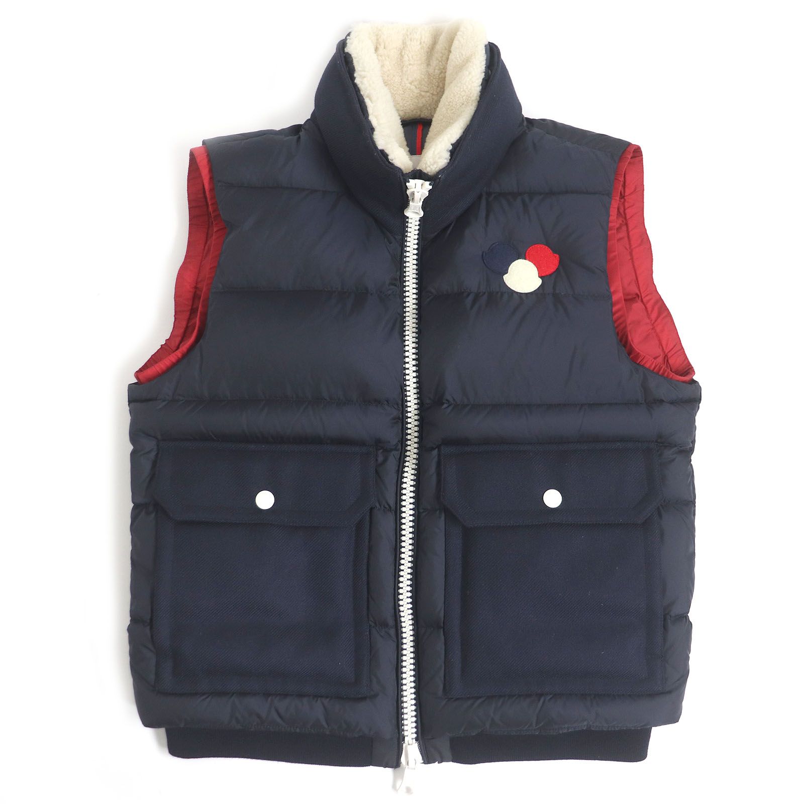 ドンドン見直し】極美品 MONCLER モンクレール AUBE GILET ロゴ 