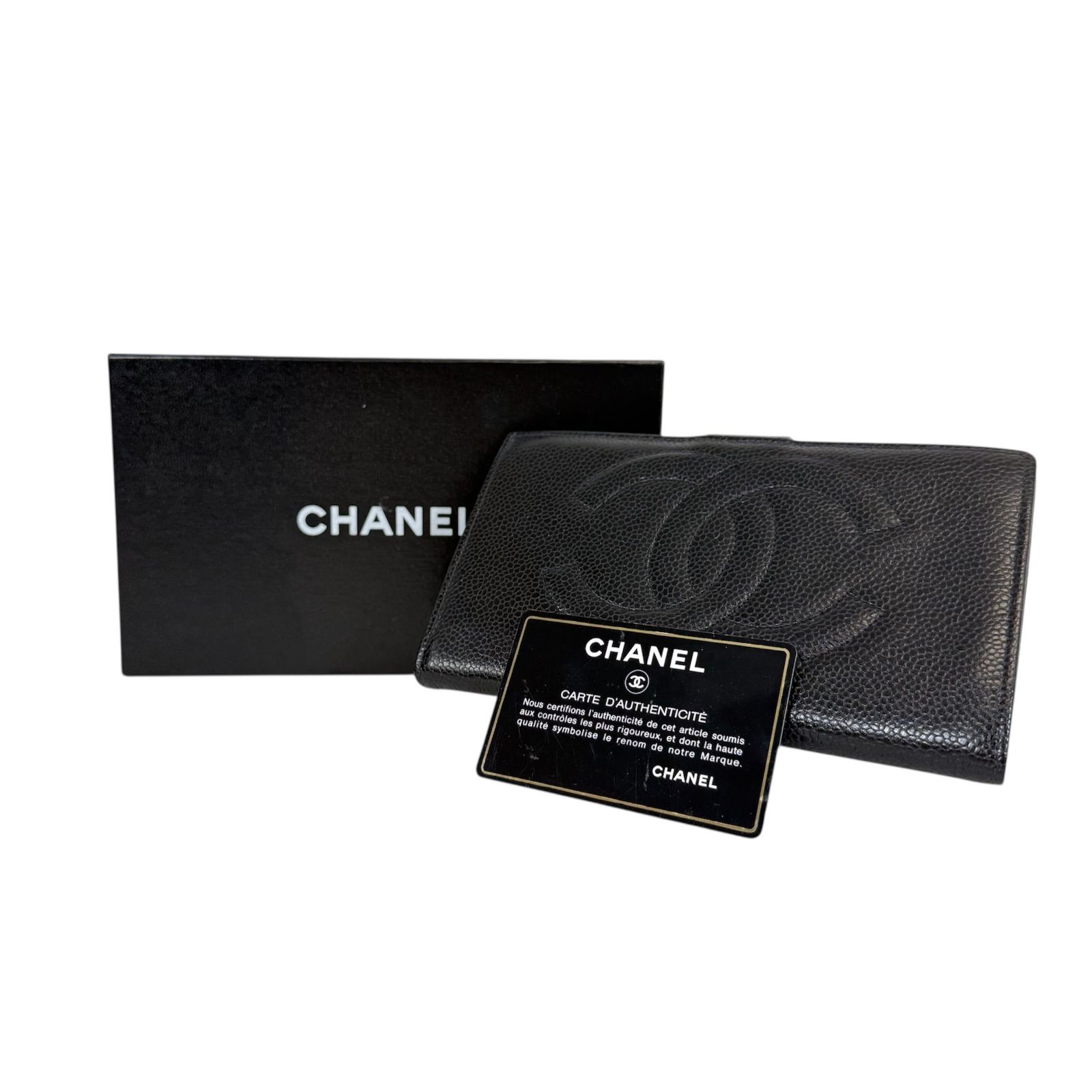 シャネル CHANEL デカココマーク ブラック長財布 △Z160