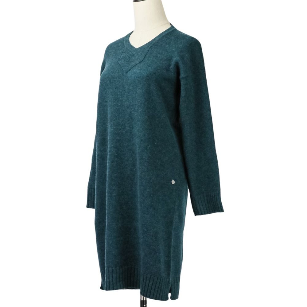 美品 HERMES エルメス カシミヤ100％ 長袖 ニットワンピース 38