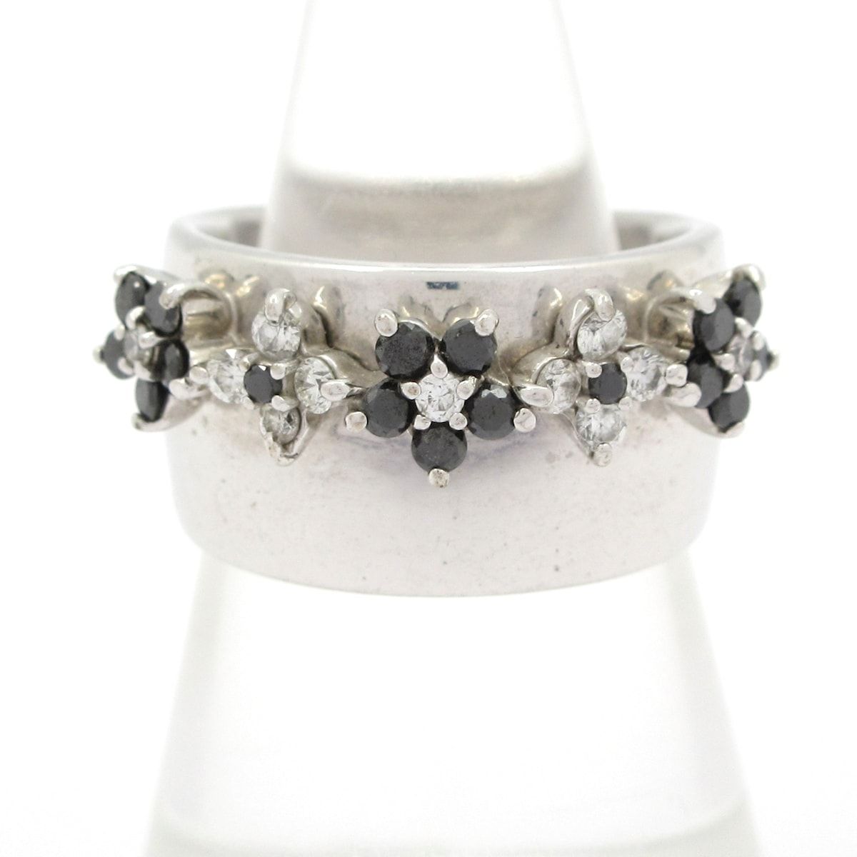 ポンテヴェキオ リング美品 - K18WG×ダイヤモンド×ブラック