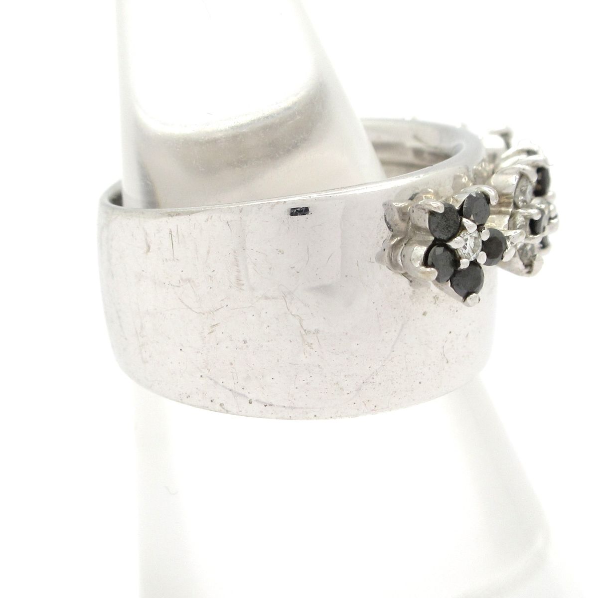 ポンテヴェキオ リング美品 - K18WG×ダイヤモンド×ブラック