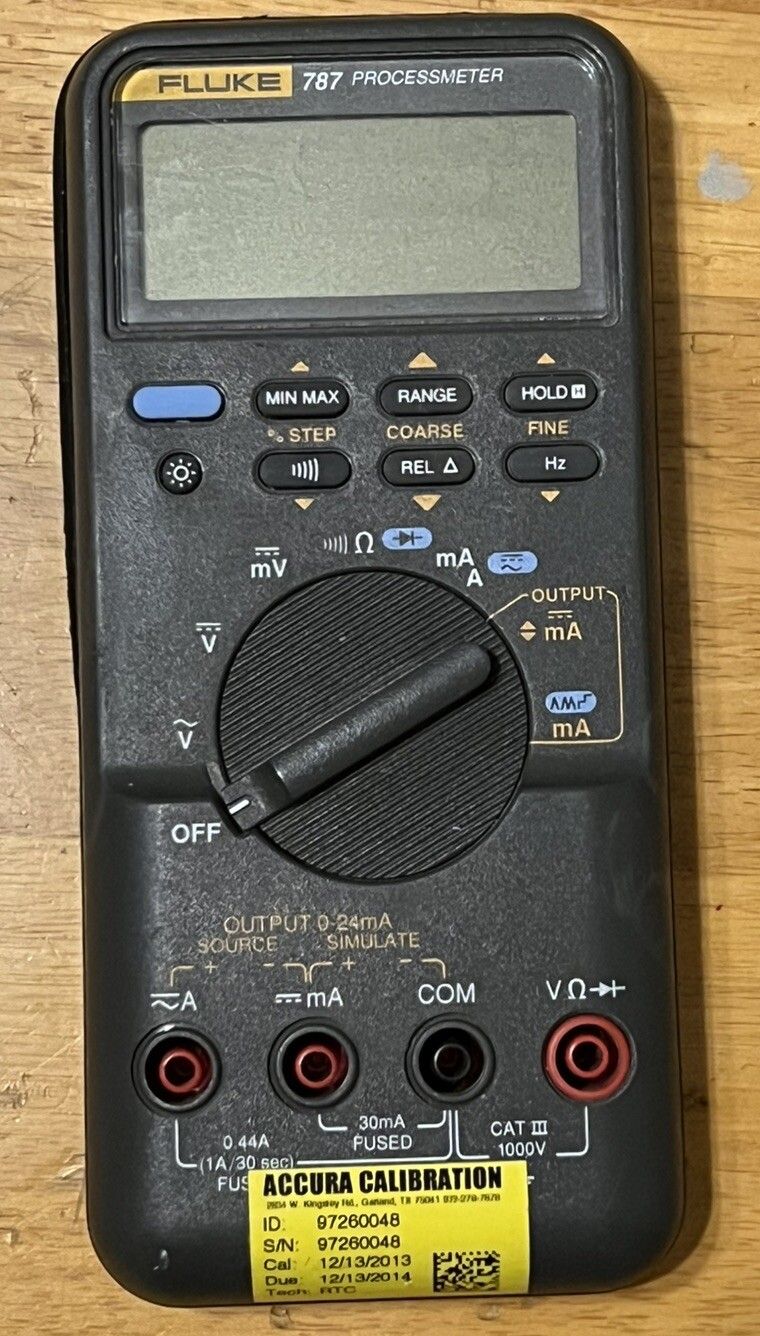 Fluke 787 ProcessMeter Multimeter Loop Calibrator 4 20 mA Working