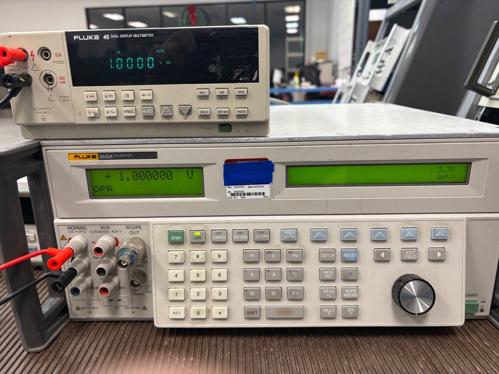 Calibrated Fluke 45 dual display multimeter
