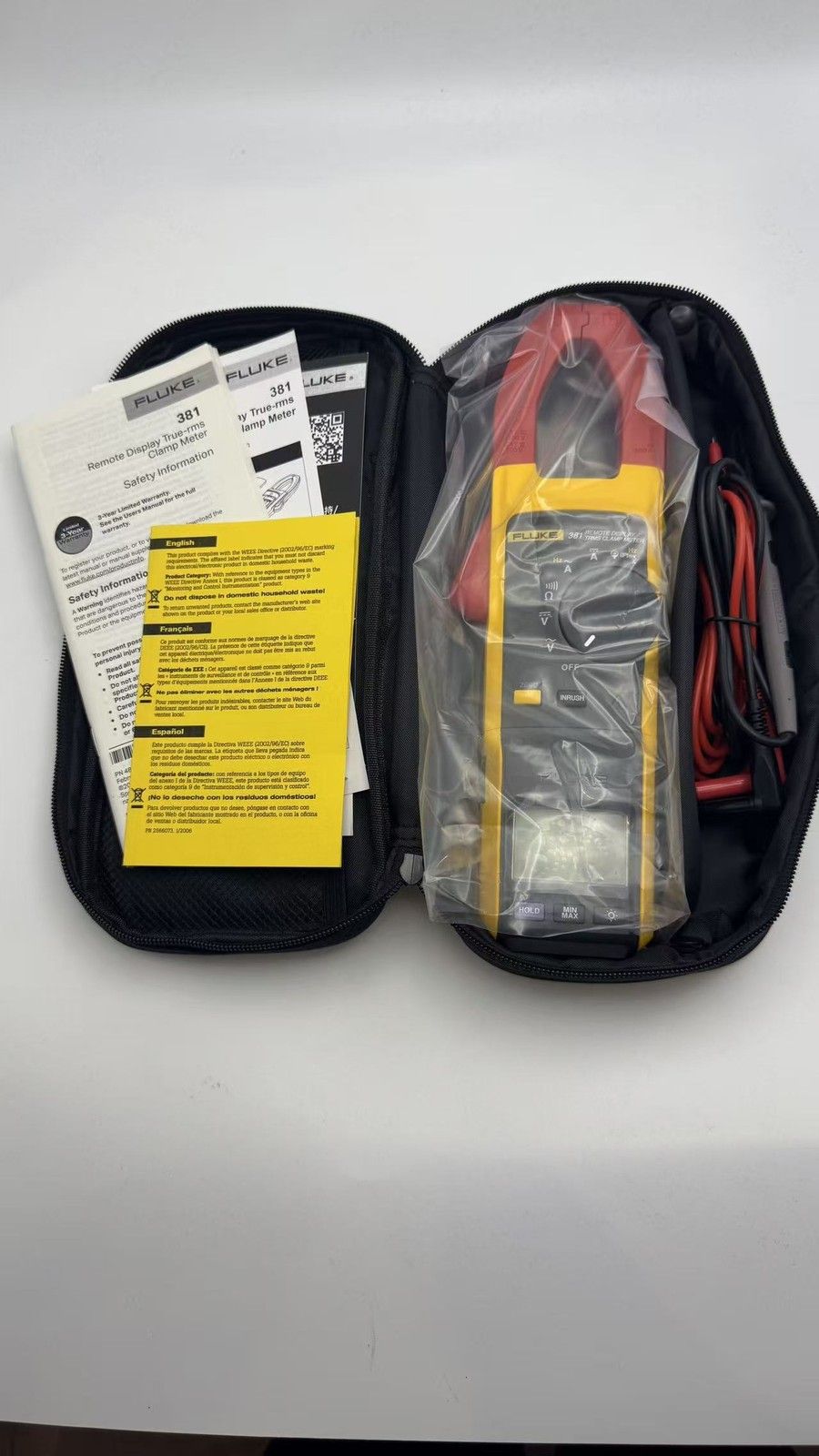 Fluke 381 Remote Display True tRMS AC DC Clamp Meter Multimeter Volts Amps Ohms