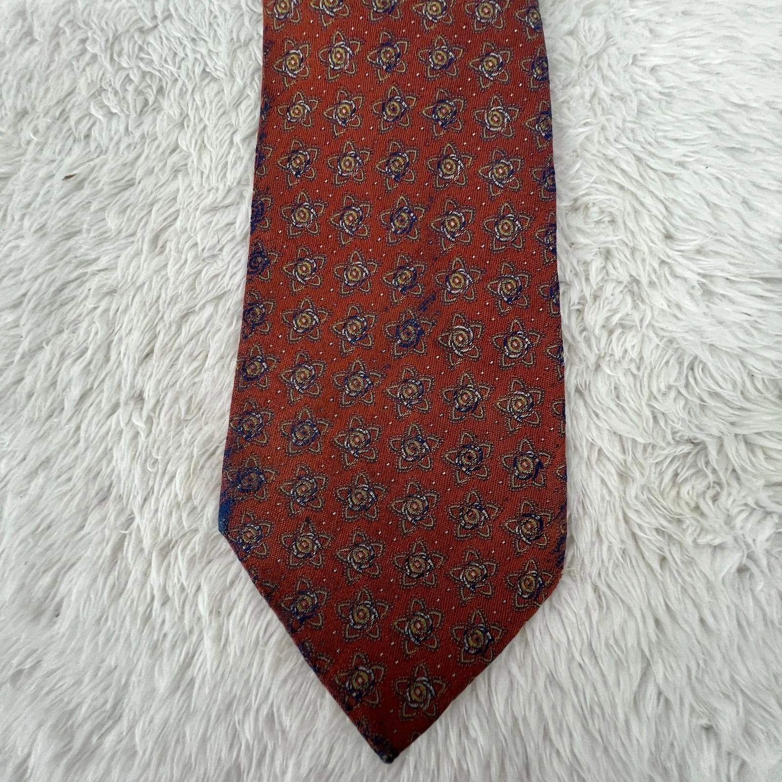 訳アリ》HERMES (エルメス) シルクネクタイ フランス製 総柄 小紋