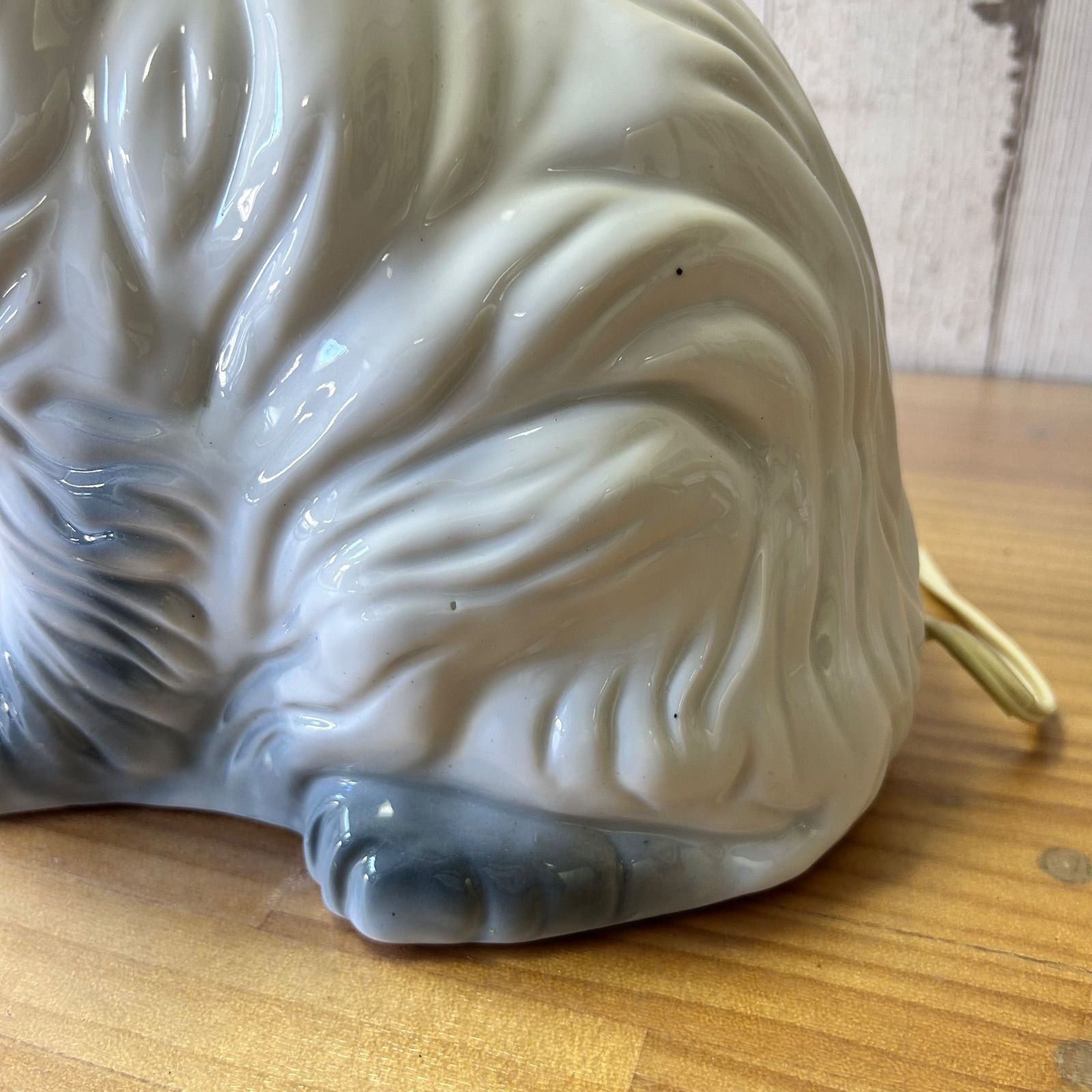 猫ライト 猫ランプ 陶器製 猫モチーフ ランプライト 高さ約30cm