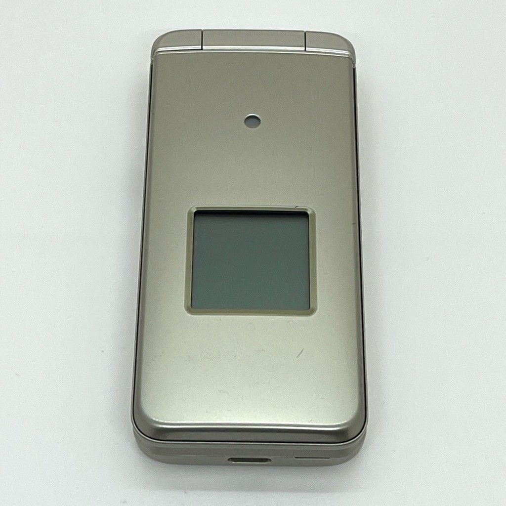 美品】かんたんケータイ KYF41 au SIMロック解除済 4G LTE シャンパン