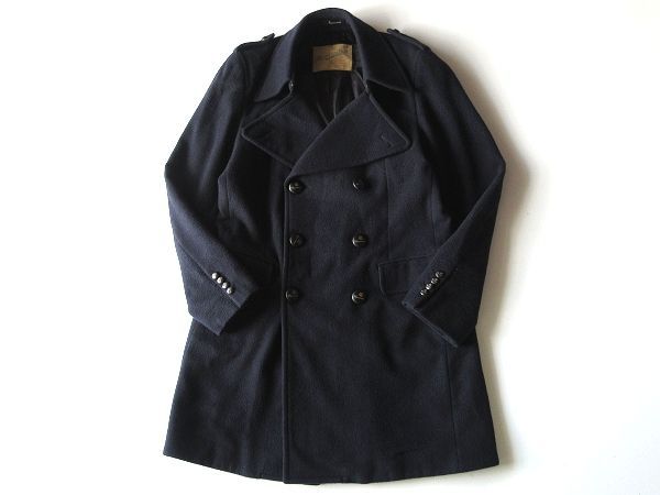 高級 Aquascutum アクアスキュータム ロゴ釦 ウールカシミヤ ソフト