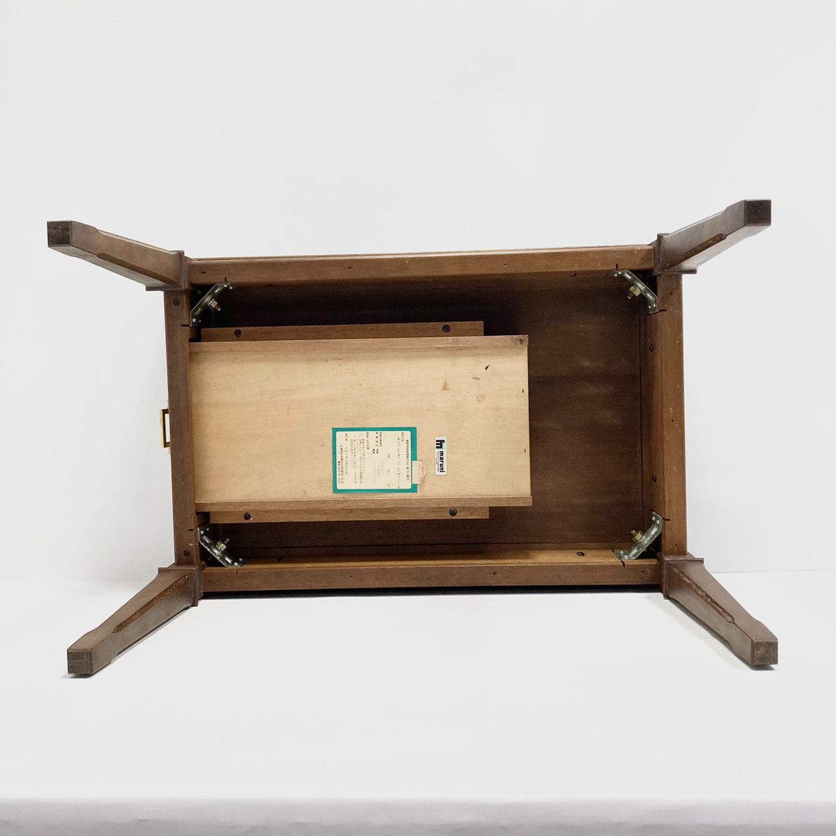 maruni マルニ木工 引き出し付きサイドテーブル ブラウン 地中海