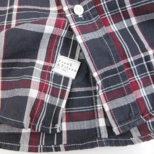 フランク&アイリーン Frank&Eileen 開襟シャツ チェック コットン 長袖