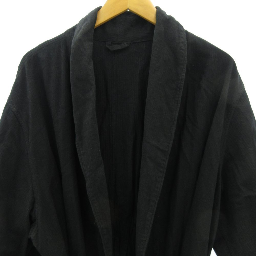 スウェーデン軍 サージカルガウン 後染め ミリタリー 黒 ブラック F  