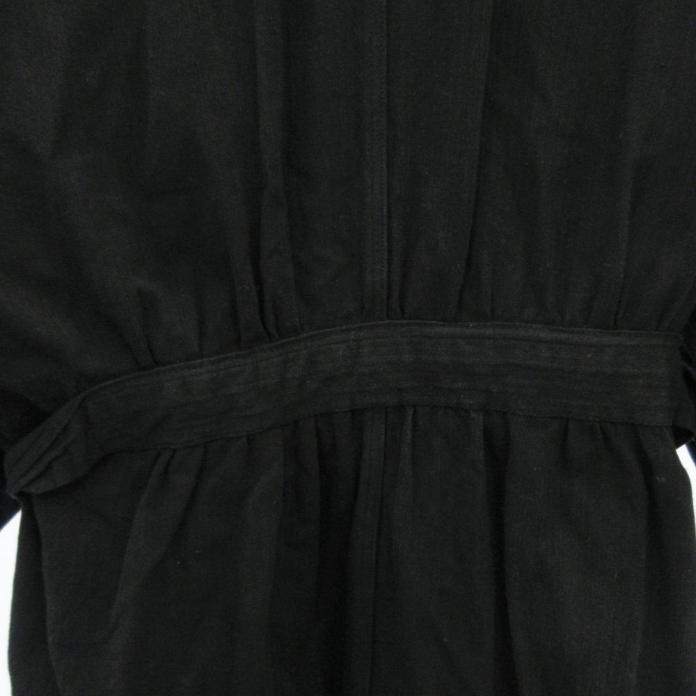 スウェーデン軍 サージカルガウン 後染め ミリタリー 黒 ブラック F  