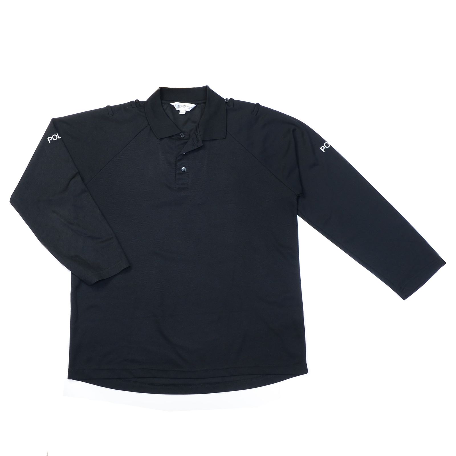 イギリス警察 放出品 ポロシャツ 警官服 ボタン留め 長袖 [ Sサイズ