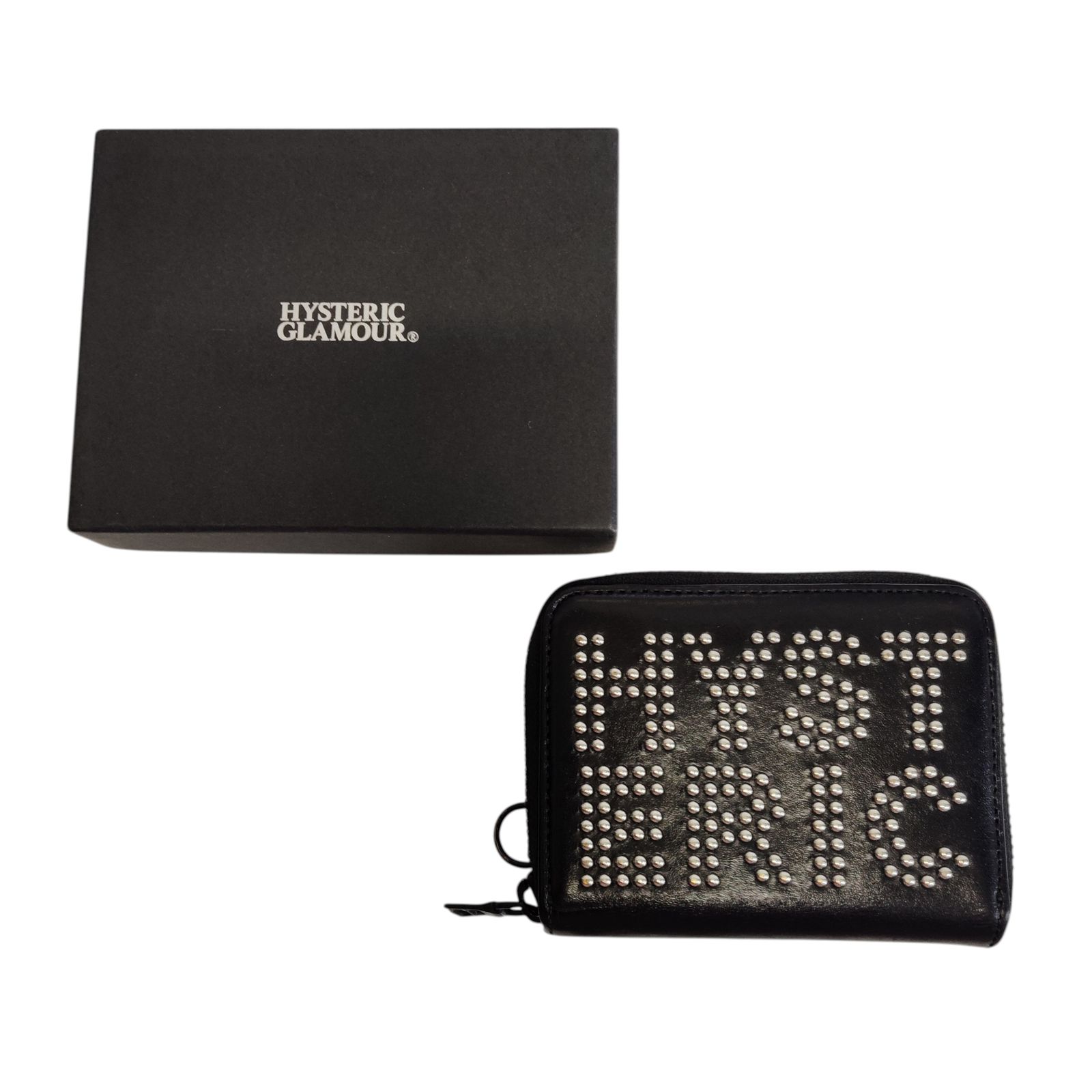 中古品】ヒステリックグラマー ロゴスタッズ ラウンドジップ ミニ