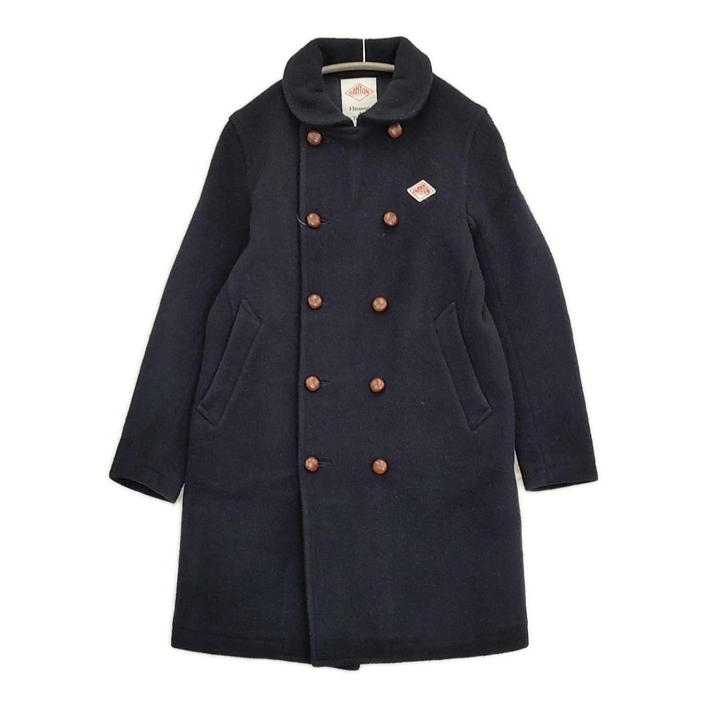 Danton ウールモッサ ラウンドカラーコート サイズ36 コート ネイビー