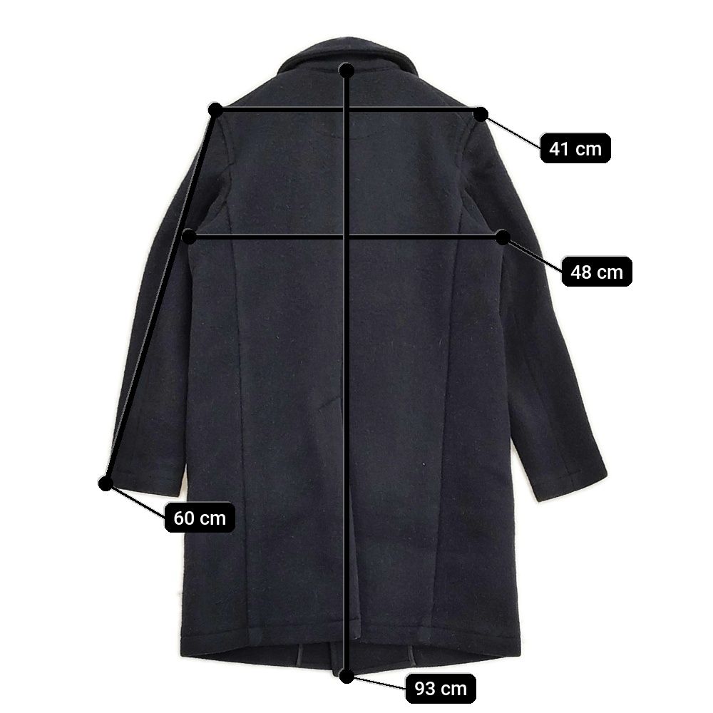 Danton ウールモッサ ラウンドカラーコート サイズ36 コート ネイビー