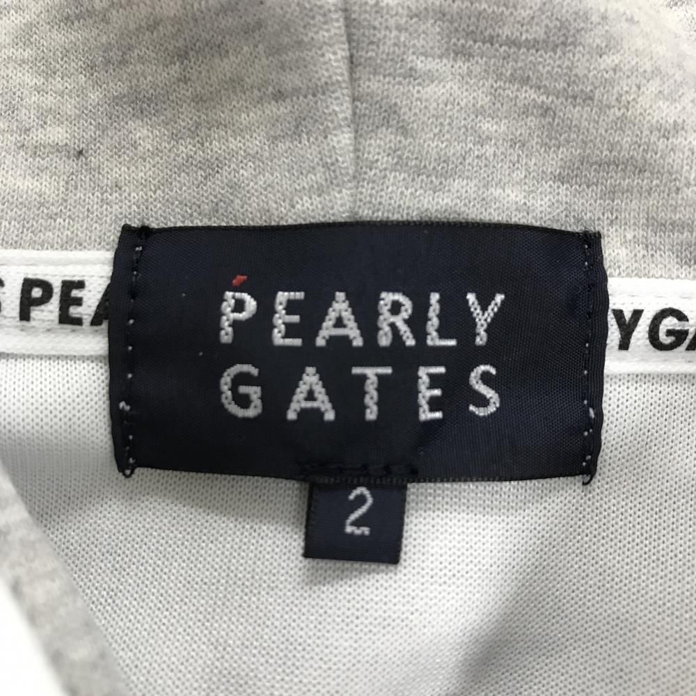 超美品】パーリーゲイツ ジップパーカー 杢グレー×ライトグリーン