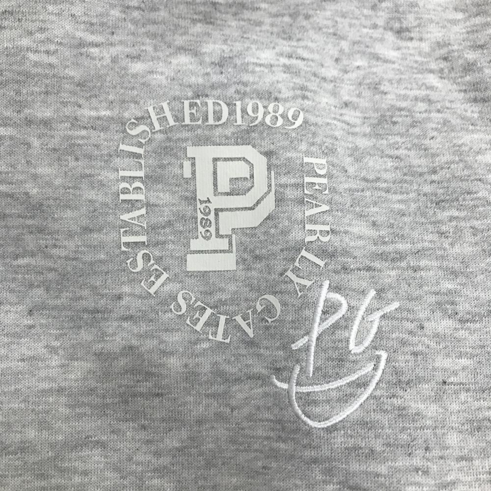 超美品】パーリーゲイツ ジップパーカー 杢グレー×ライトグリーン