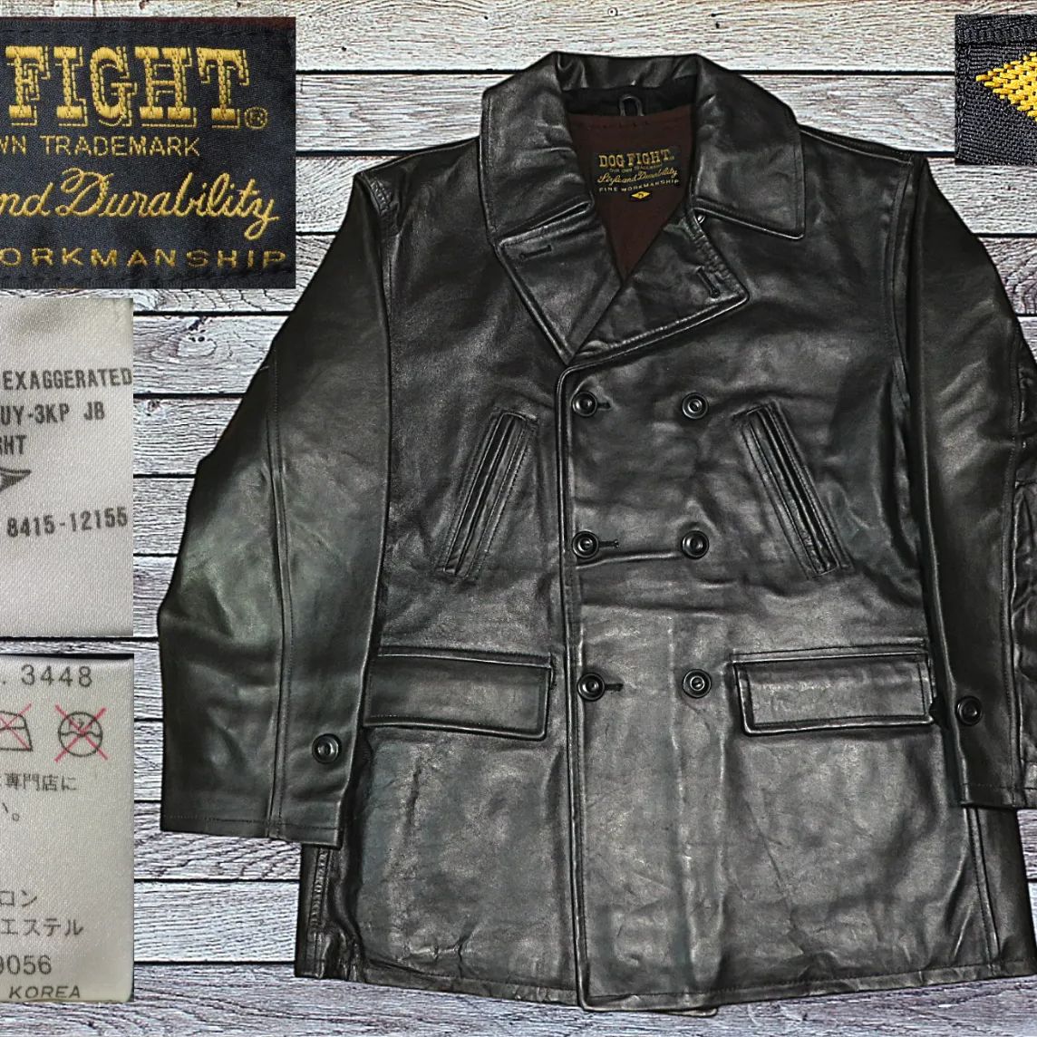 ✅️ 大きめサイズ 5サイズ DOG FIGHT ドッグファイト 本革 レザー