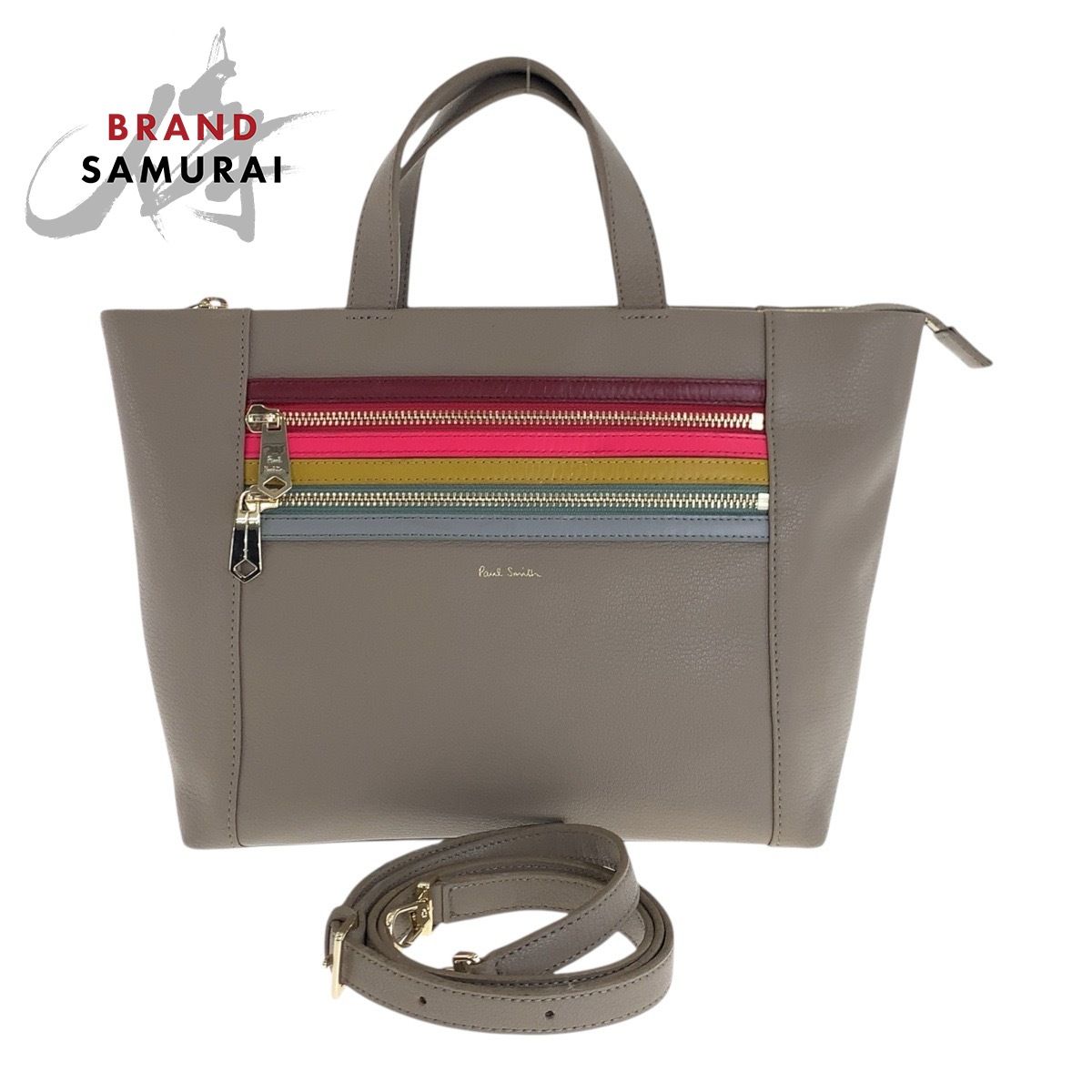 Paul Smith ポール スミス ベージュ マルチカラー レザー PWR263