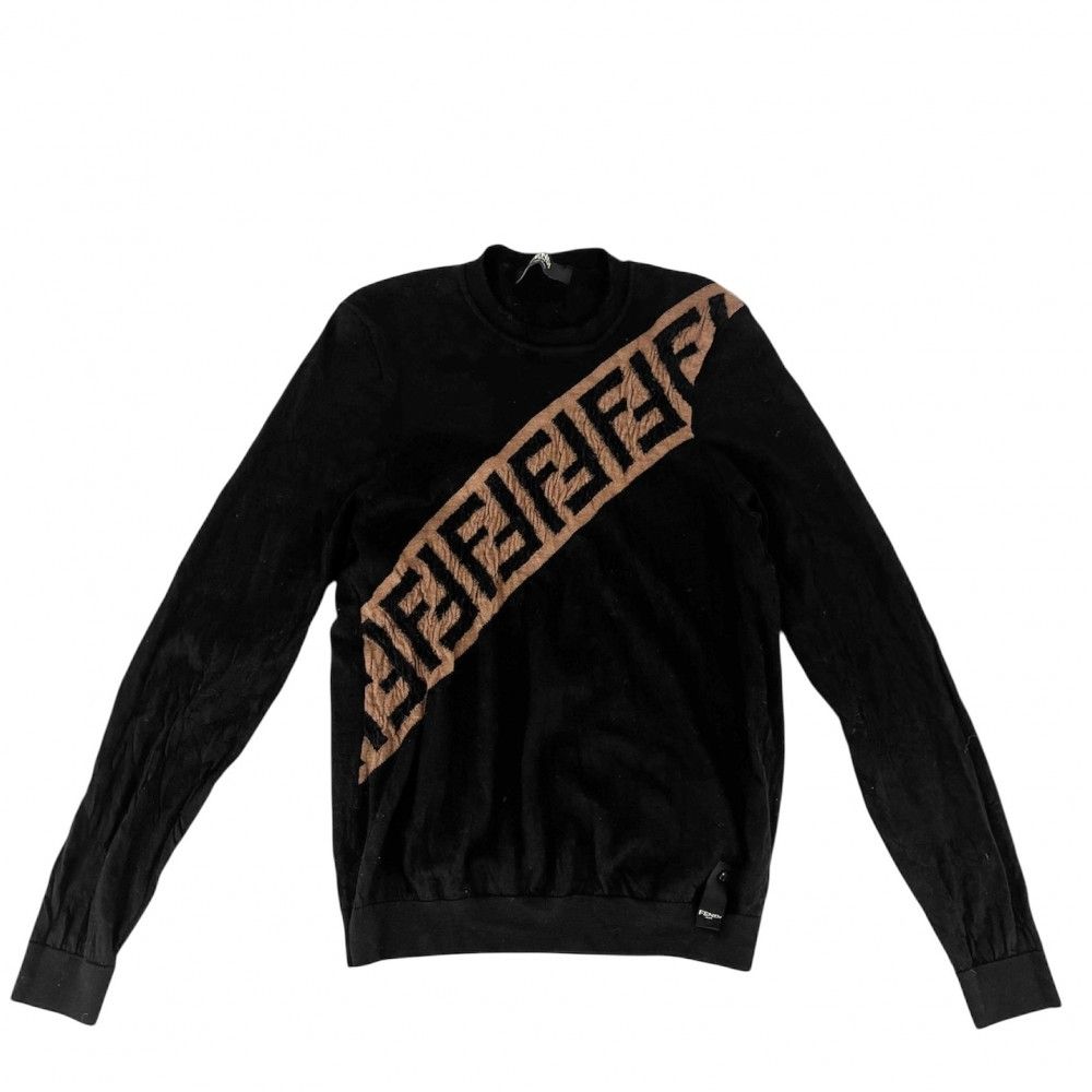 フェンディ ニット メンズ ロゴ セーター 長袖 ズッカ 服 トップス