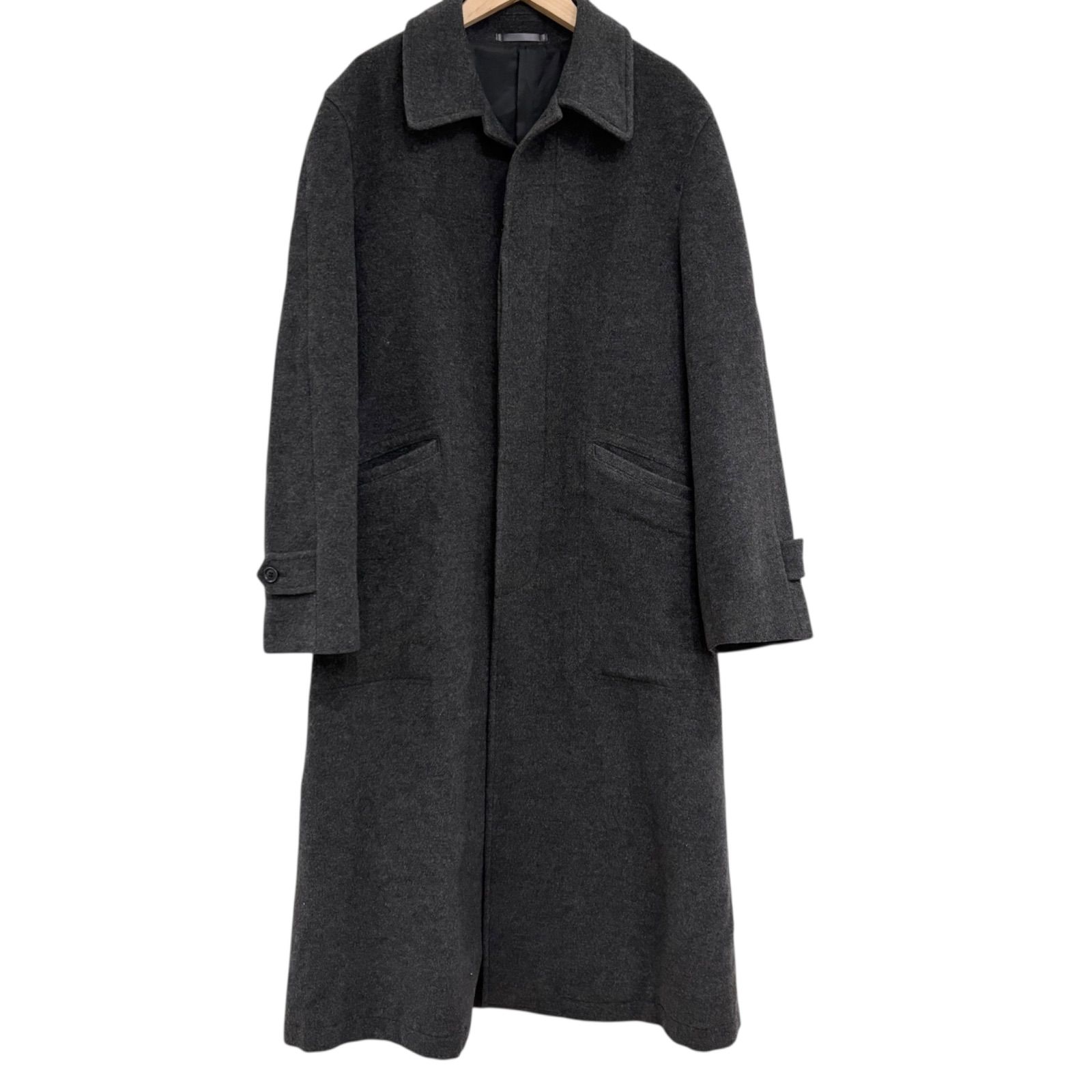 Z1734 PaulSmith ポールスミス ウール アンゴラ ロングコート グレー