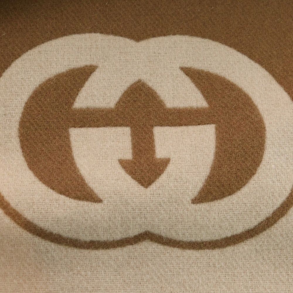 GUCCI (グッチ) インターロッキングG カシミヤスカーフ フリンジ