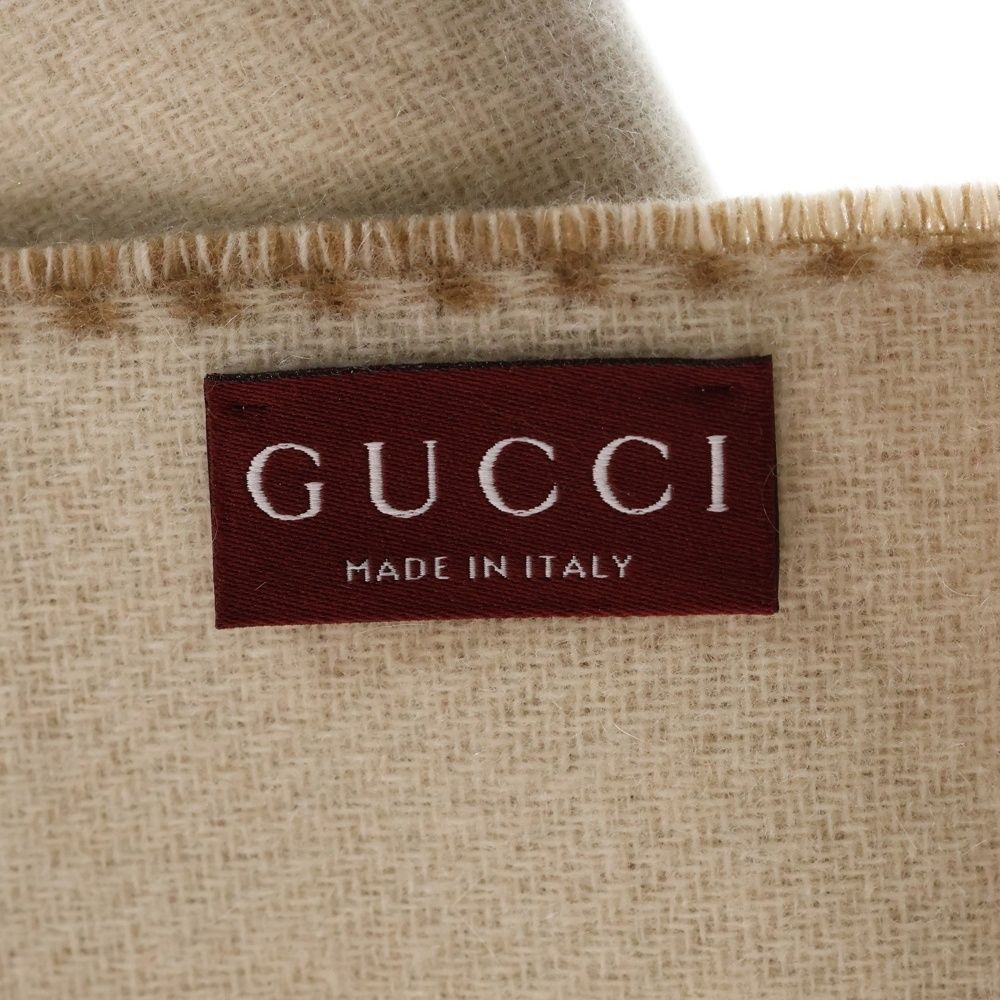 GUCCI (グッチ) インターロッキングG カシミヤスカーフ フリンジ