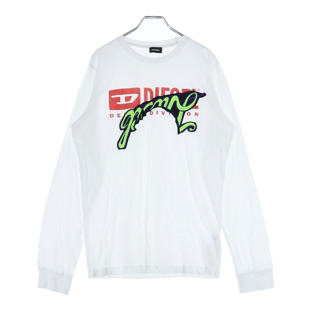 DIESEL (ディーゼル) ロゴ刺繍 ロングスリーブTシャツ ホワイト - メルカリ
