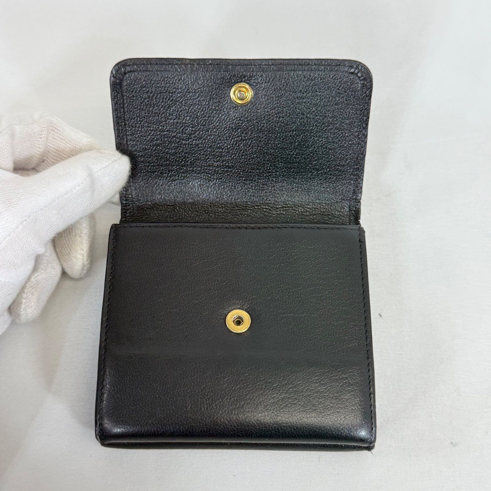 人気・希少品】CHANEL シャネル カーフスキン ココマーク Wホック 
