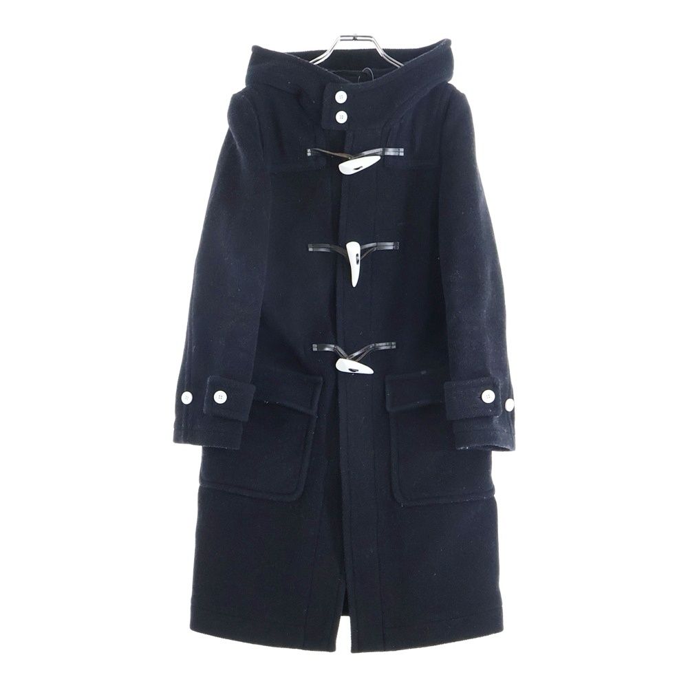 HYKE (ハイク) 15AW ウール混 メルトンダッフルコート ブラック 152